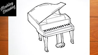 How to Draw a Grand Piano - Musical Instruments Drawing How to Draw a Grand Piano - Musical Instruments Drawing