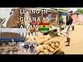 SELLING IN A GHANA MARKET | A DAY IN THE LIFE OF A GHANAIAN MARKET SELLER | SELLING YAM IN GHANA