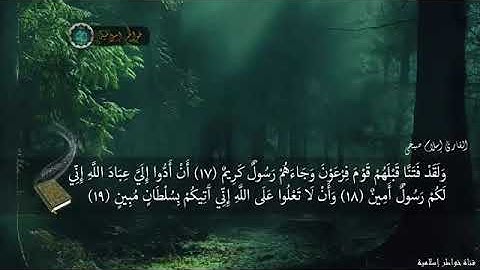 سورة الدخان بصوت إسلام صبحي surah al dukhan islam sobhi