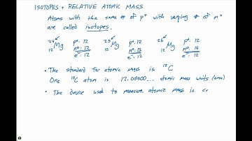 2.4 Isoptopes and Relative Atomic Mass Part 1