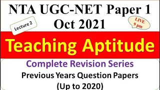 Teaching Aptitude Previous Year Question Papers - UGC NTA NET Paper 1 Oct 2021 Dr Trupti screenshot 4
