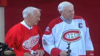 Gordie Howe Introduces Jean Beliveau