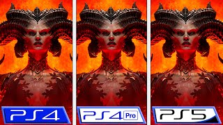 Diablo IV | PS4 - PS4 Pro - PS5 | Graphics Comparison | Beta