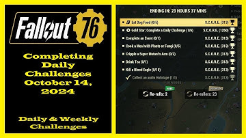 Completing Daily Challenges For October 14, 2024 - Fallout 76 Daily Challenge Guide