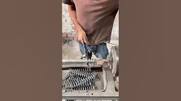 Turning Wire into a Perfect Spring | Vintage Lathe in Action! 🔩 #shorts
