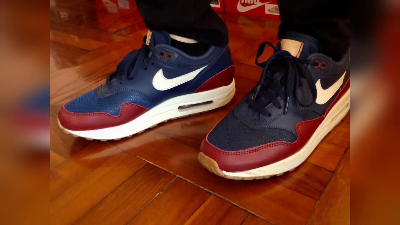 air max 1 navy red