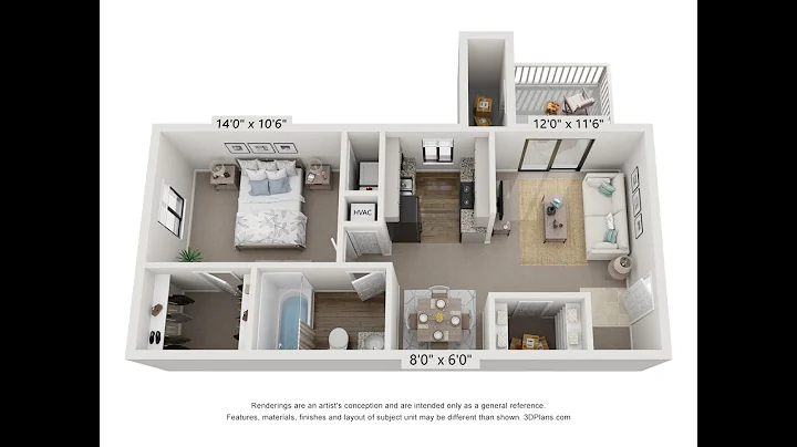 Brookstone 1x1: 720 square feet (COMPLETE RENOVATED)