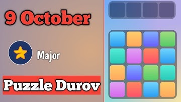 9 October Major Puzzle Durov Solved Today | Major Daily Combo Card 9 October