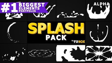 Splash Elements Pack Stock Motion Graphics
