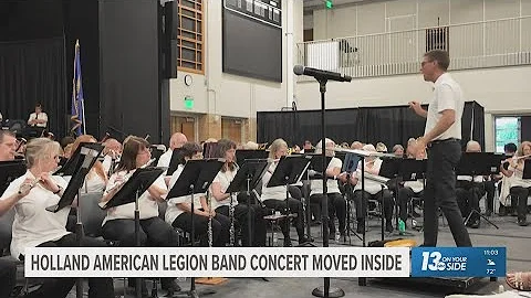 Much needed rain causes final Holland American Legion Band concert to move indoors