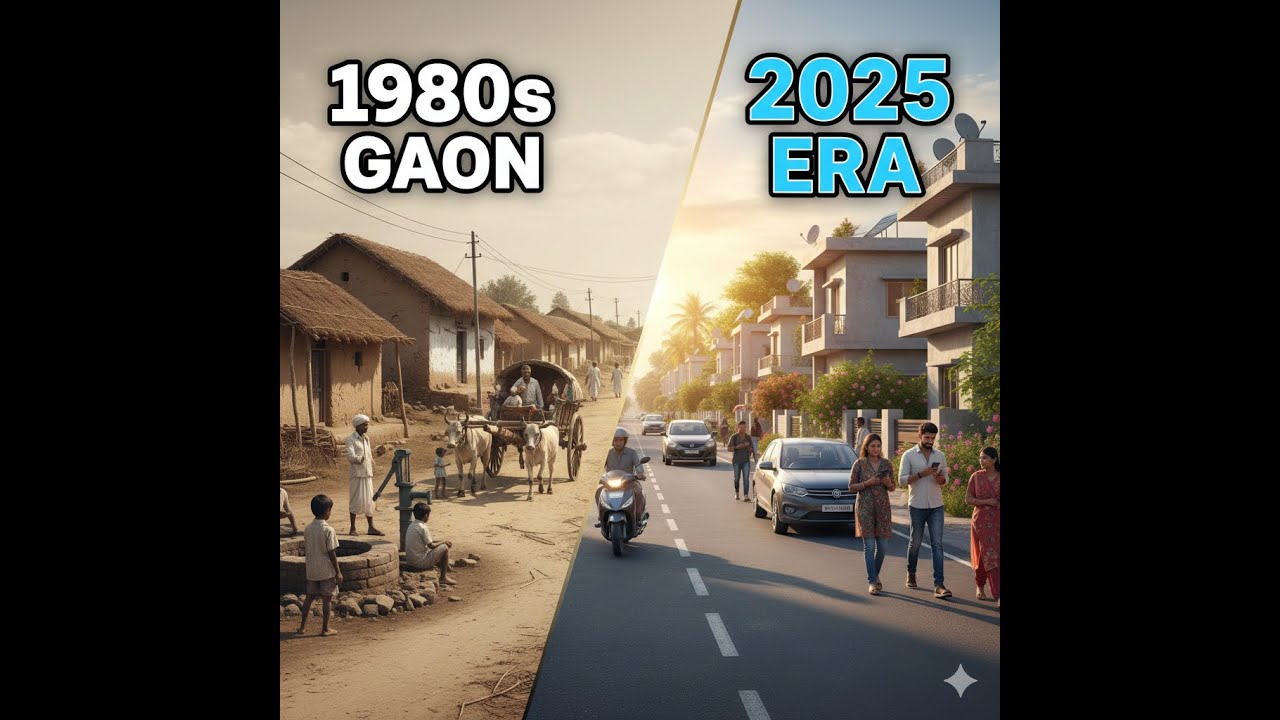 1980s Gaon Ki Zindagi vs 2025 Modern Life | Village Transformation