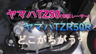 ヤマハ TZR50R と TZ50 エンジン どこがちがう? 【ケースリードバルブ　50cc最強?】