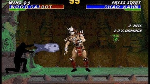 NOOB SAIBOT VS SHAO KAHN - ULTIMATE MORTAL KOMBAT 3 - SEGA GENESIS