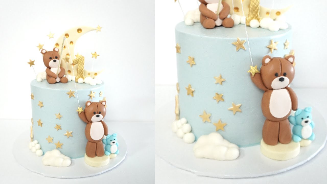 3pcs Bear & Slogan Design Cake Topper | SHEIN