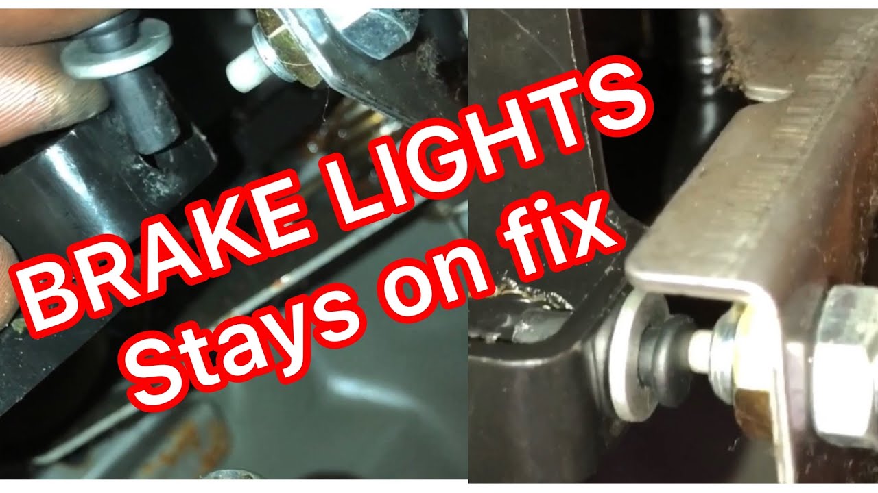 BRAKE LIGHT STAYS ON HOW TO FIX!!! - YouTube