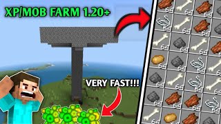 EASIEST MOB & XP FARM TUTORIAL! 1.20 MINECRAFT (Without Mob Spawner)