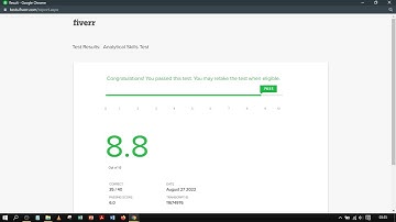 Fiverr Analytical Skills Test Answers 2022