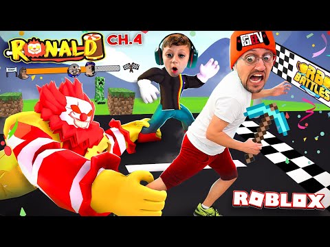 RONALD MineCraft Donalds! Roblox Portals Race Escape! (FGTeeV x RB BATTLES Ch4.)