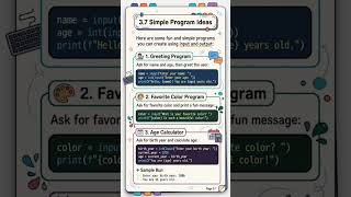 "3 Simple Python Program Ideas for Beginner! Learn input/output with fun project in just 100 sec's🚀"