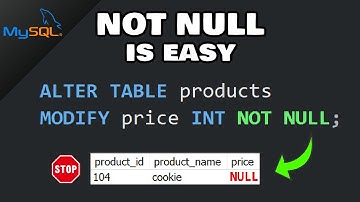 MySQL: NOT NULL constraint