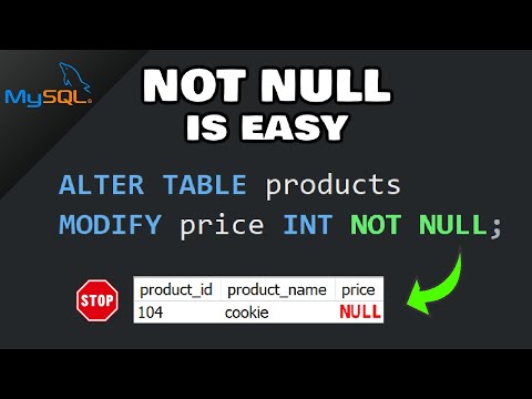 ვიდეო: შეიძლება არ იყოს null SQL?