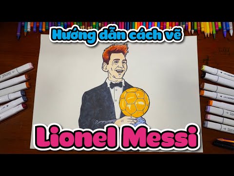 Vẽ Lionel Messi đơn giản | How to Draw Lionel Messi | Bé Học Vẽ TV