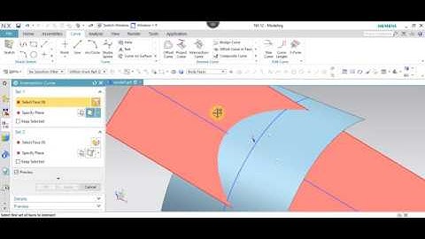 NX 12.0 Tutorial Tamil 19 : Intersection Curve | Sketch | NX | Unigraphics