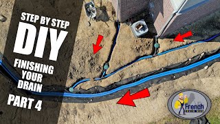 How to DIY Install a French Drain | Rocks and Wrapping the Drain, Last Minute Corrections