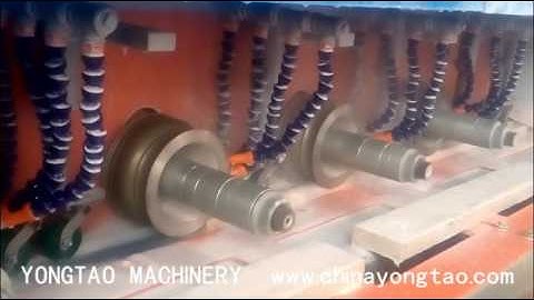 Automatic stone surface profile and polish machine with 8 head