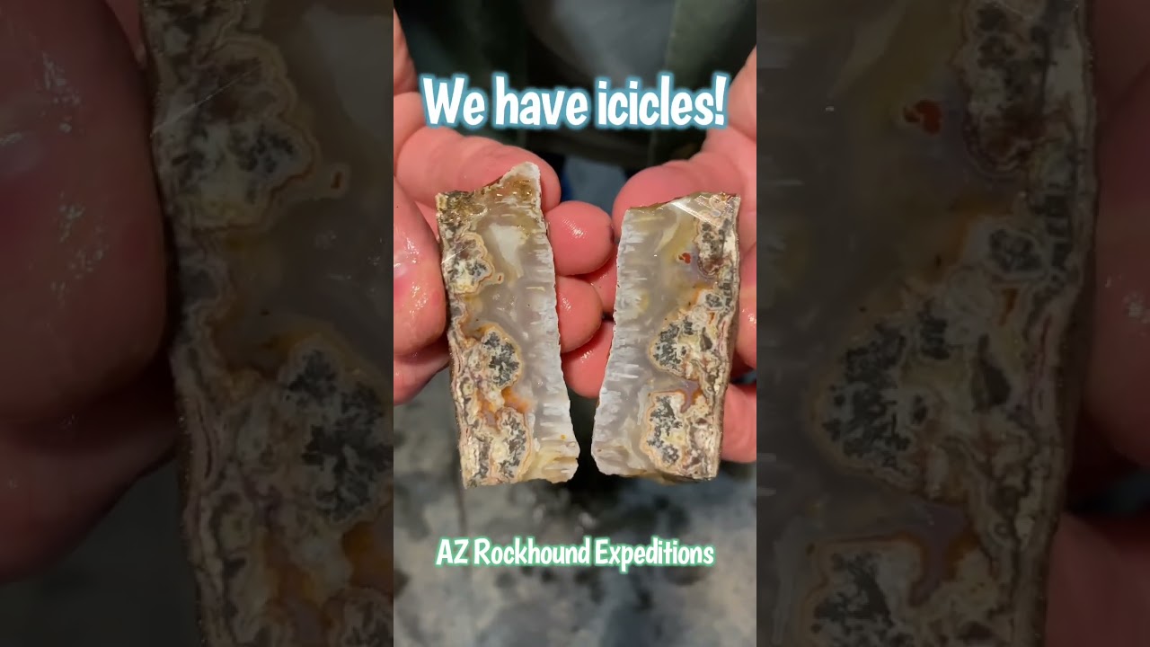 What’s inside? Winter scene agate! 