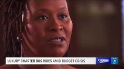 Luxury charter bus rides amid budget crisis 
