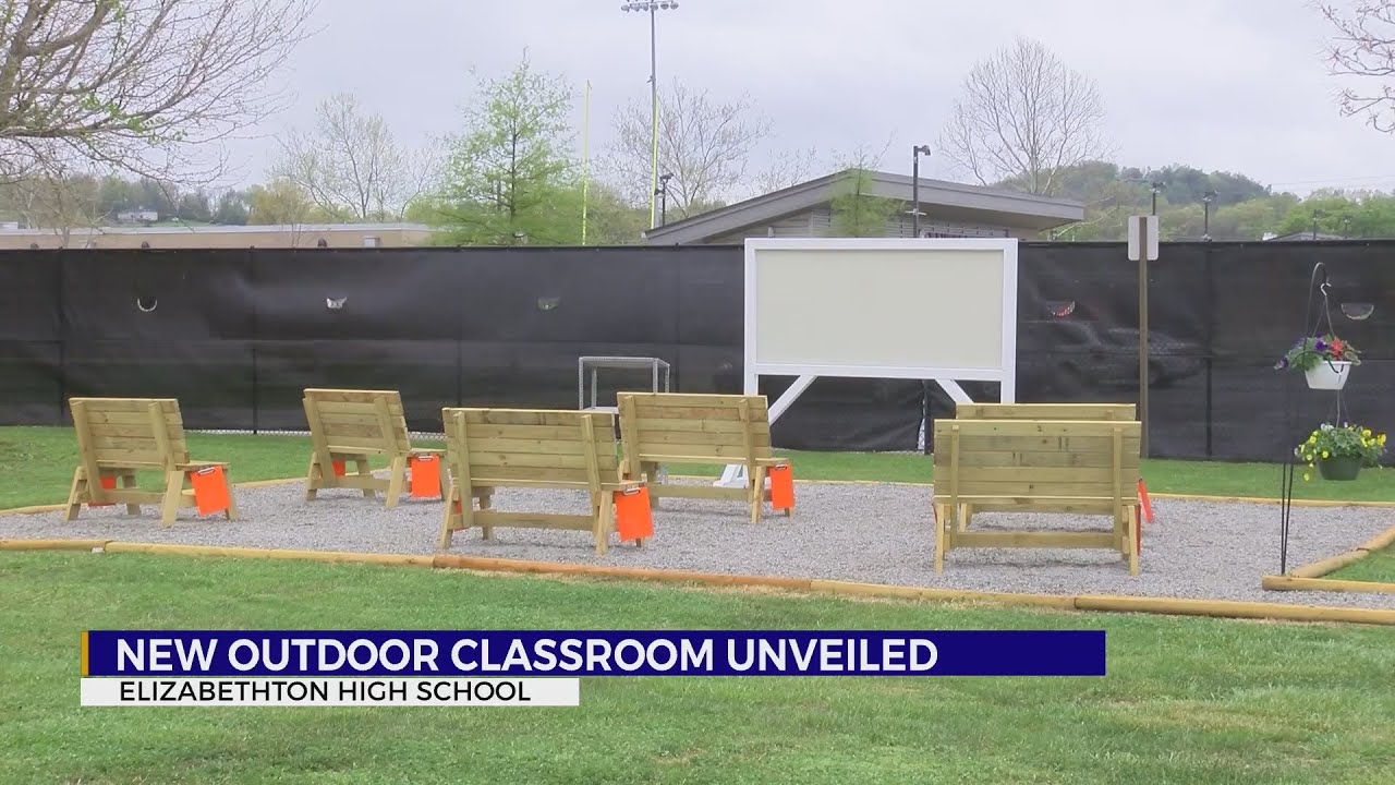 Elizabethton High School cuts ribbon on new outdoor classroom