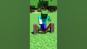 HELP Herobrine Break Bedrock VS Zombie VS Skeleton  #minecraft #herobrine