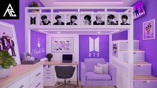 BTS ARMY Loft Bed Idea for Small Rooms