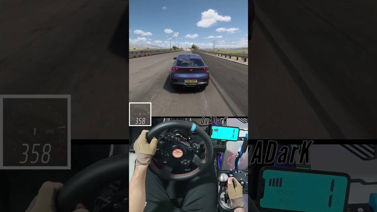 I started the race without the steering wheel EV ! 