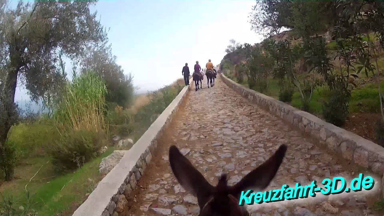 Eselritt hoch zur Akropolis von Lindos auf Rhodos (im Rahmen AIDA Ausflug RHO01)