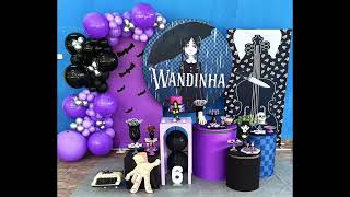 Cumpleaños Temático De Merlina Para Niña