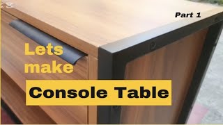 Learn how to make 2 drawer console table @woodluk woodworking