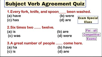 Subject–Verb Agreement Exercise | 100% Exam-Oriented Questions for SSC CGL CHSL MTS & TET