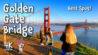 SF Golden Gate Bridge Walk 4K | BEST PHOTO SPOT