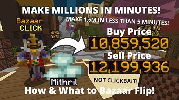 MAKE MILLIONS IN MINITES via *NEW* Dwarven Mines! *NEW* Money Making Method! | Hypixel Skyblock #94