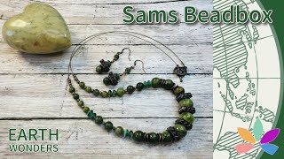 Canadian Jade Necklace and Earrings with Sam's Bead Box Earth's Wonders!