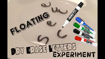 Floating Dry Erase Letters Experiment (floating dry erase trick)