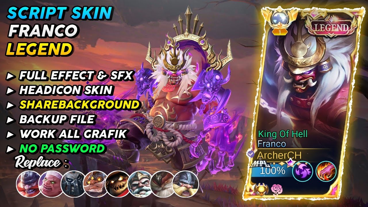 Update Script Skin Franco legend No Password | Full Effect-Sound ...