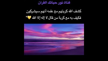 مقطع من سورة العنكبوت(فَإِذَا رَكِبُوا فِي الْفُلْكِ دَعَوُا اللَّهَ مُخْلِصِينَ...)(65)راحة نفسية