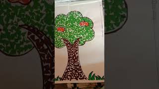 #College drawing craft #Tree easy crafts 🌲👆🏻👍🏻🙏🏻✨