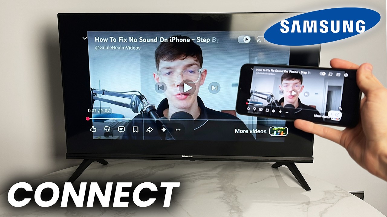 Connect Samsung Galaxy Android Phone To Smart TV - Tutorial - YouTube
