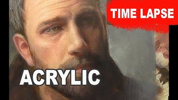 Time Lapse Video - painting a portrait in Acrylics