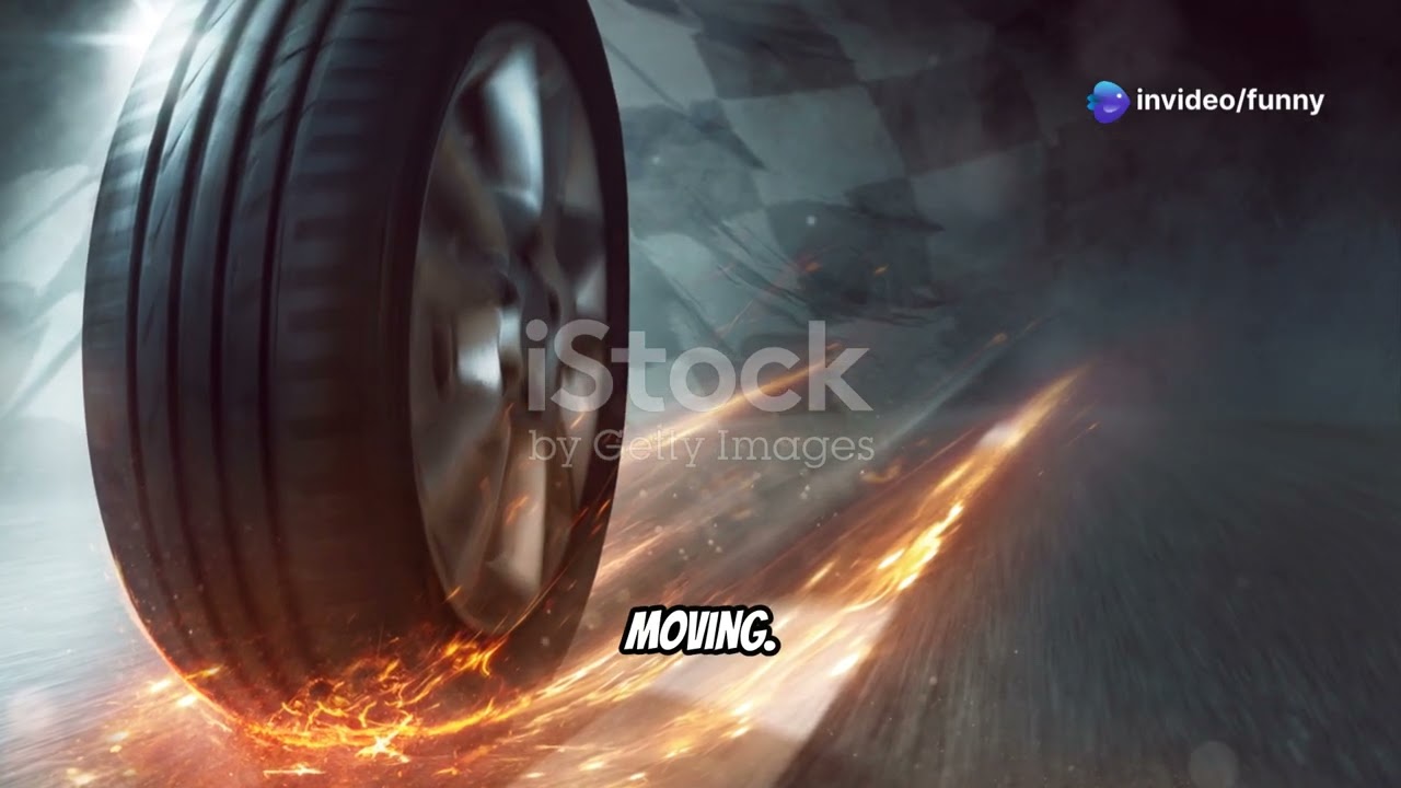 Man Barely Dodges a Speeding Tire!