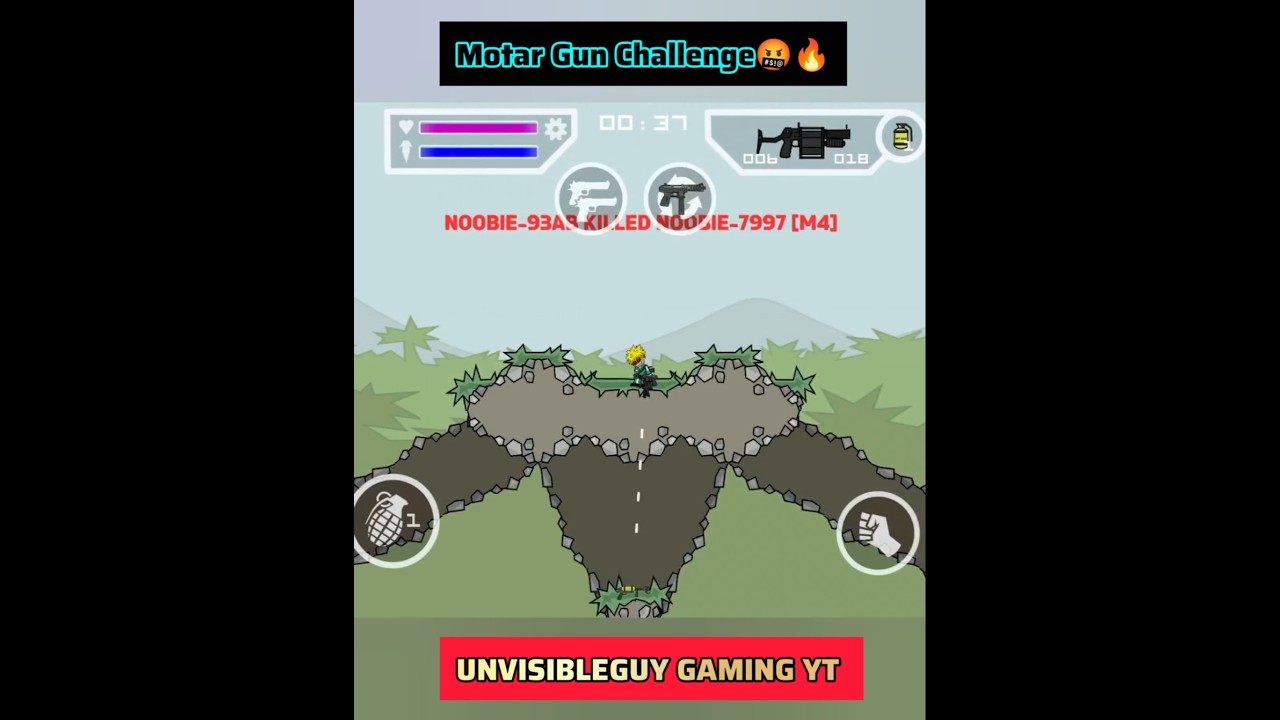 mini militia classic Motar Gun Challenge#2😆 